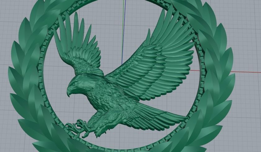 Eagle pendant Model 3622 3D print model_3