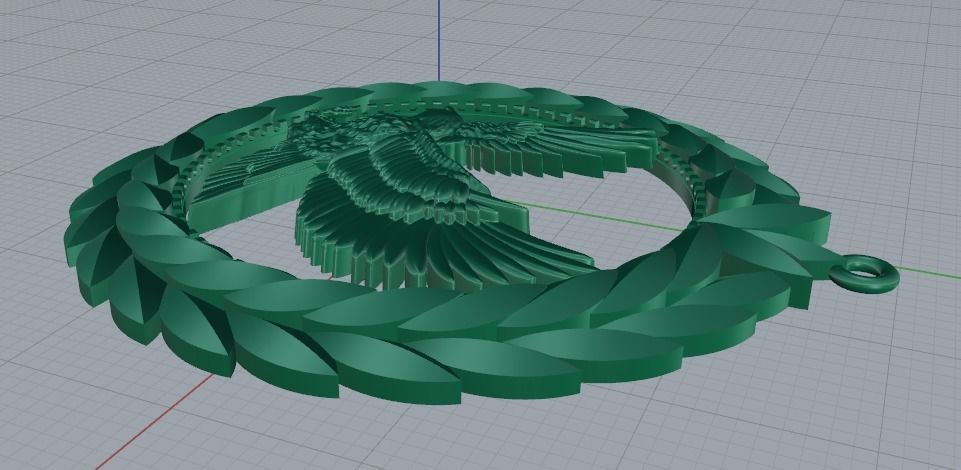 Eagle pendant Model 3622 3D print model_4