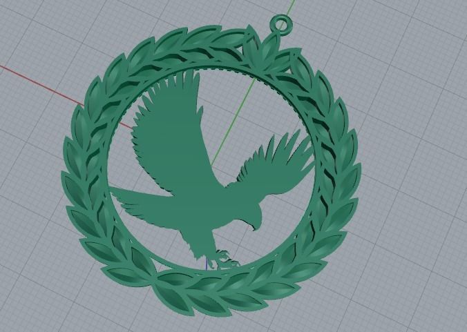 Eagle pendant Model 3622 3D print model_5