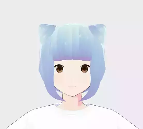 VRoid Custom Item Hair Preset Neko Buns