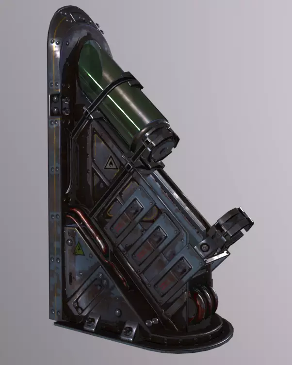 Fluid Receiver  Low-poly 3D model_0