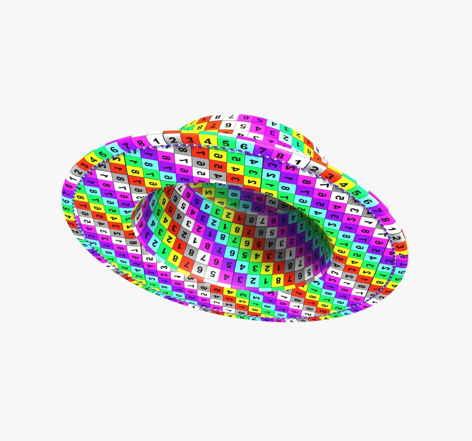 Brown felt hat  3D model_10