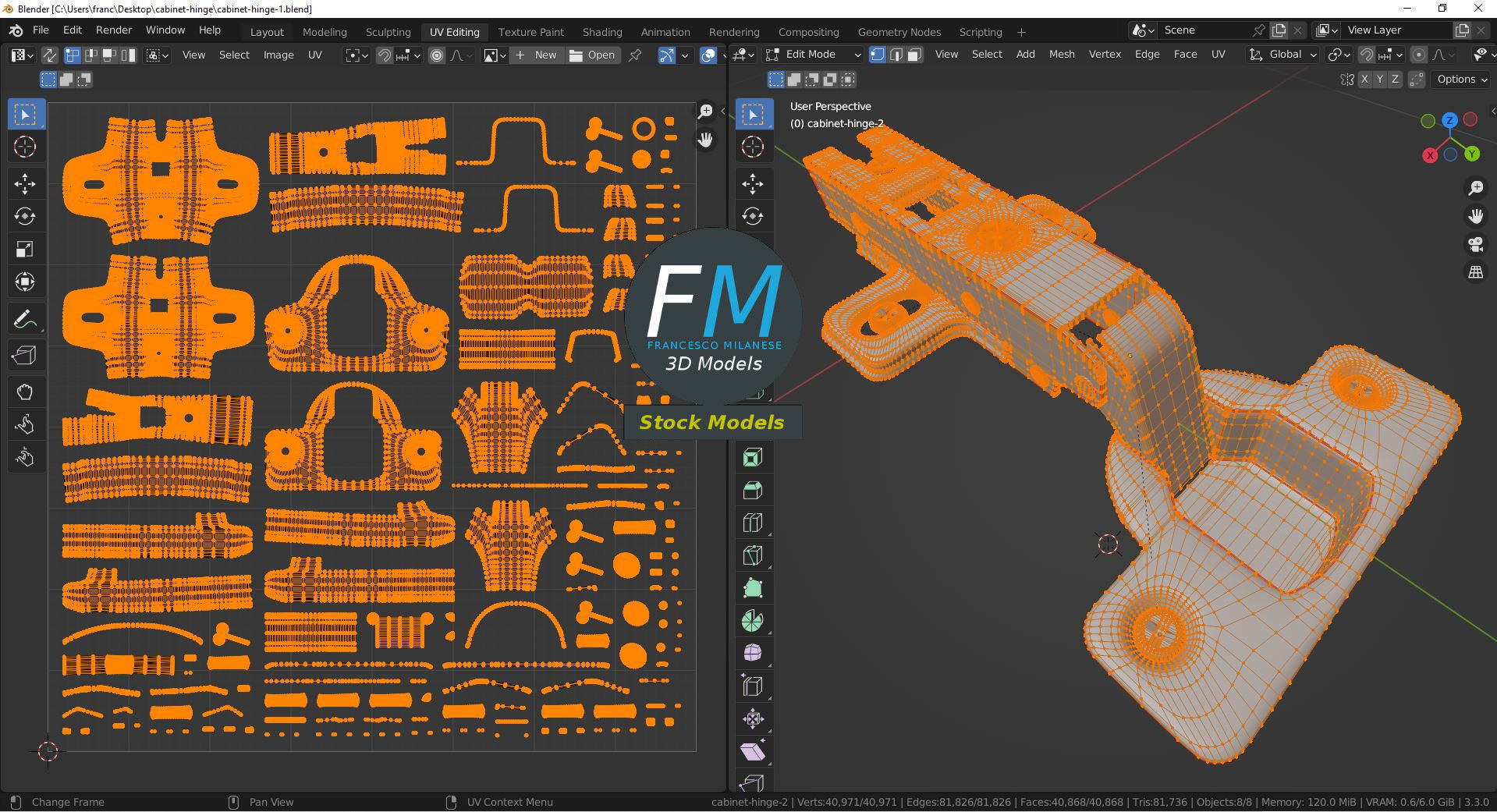 Cabinet hinge 3D model_10