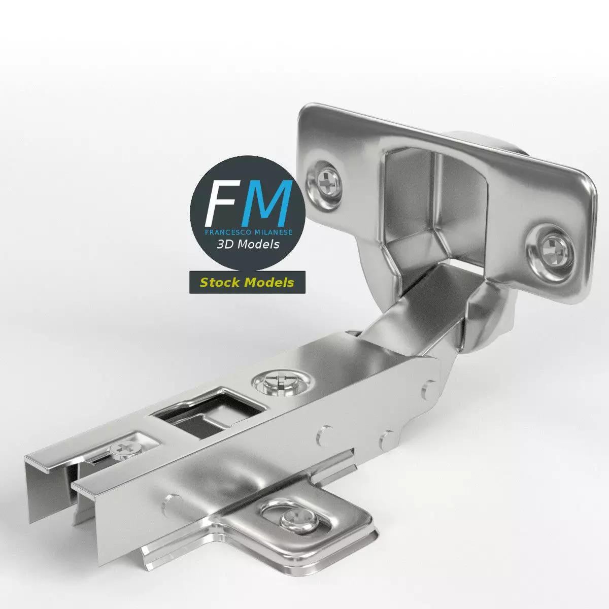 Cabinet hinge 3D model_0