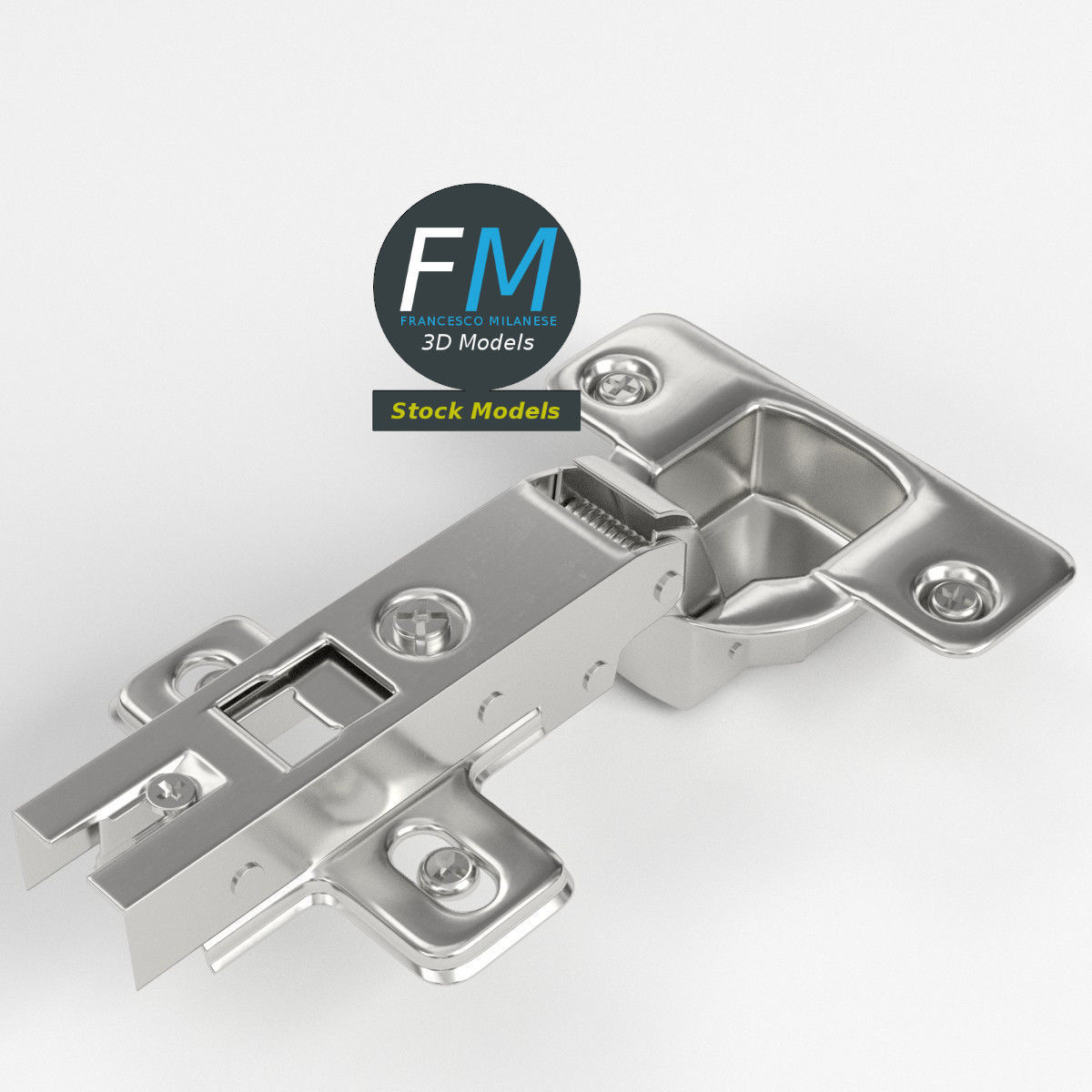 Cabinet hinge 3D model_3