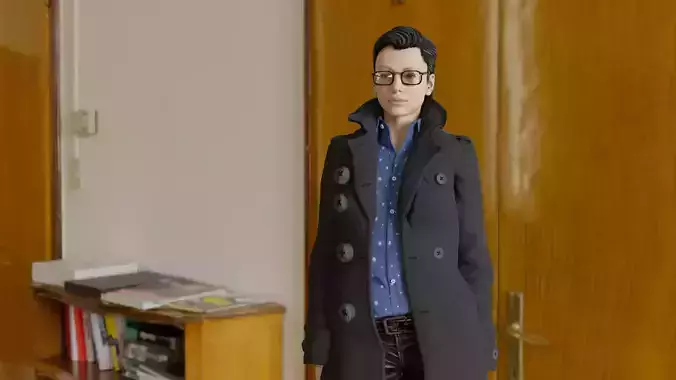 high quality 3d Detective-girl