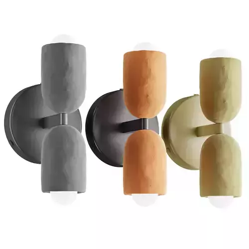 Ceramic Up Down Sconce Tonal Hardware