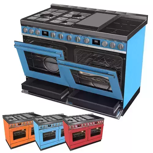 smeg Cooker with Mixed Hob