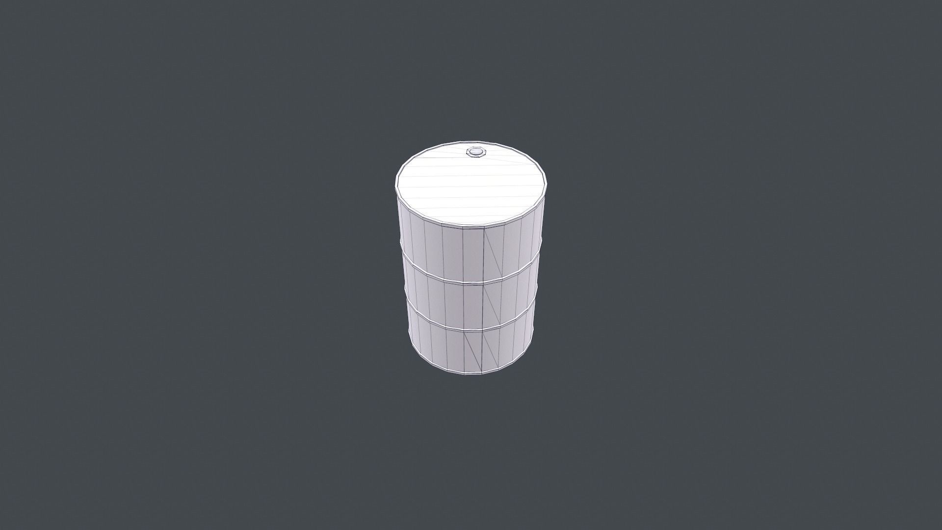 Rusty Barrel Style 1 Low-poly 3D model_8