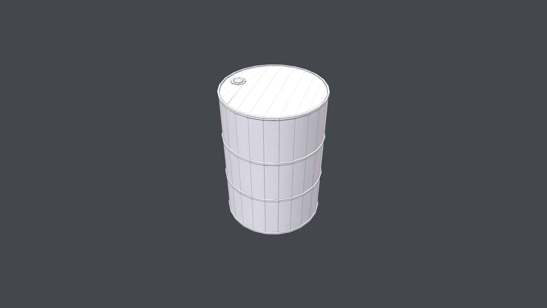 Rusty Barrel Style 1 Low-poly 3D model_7