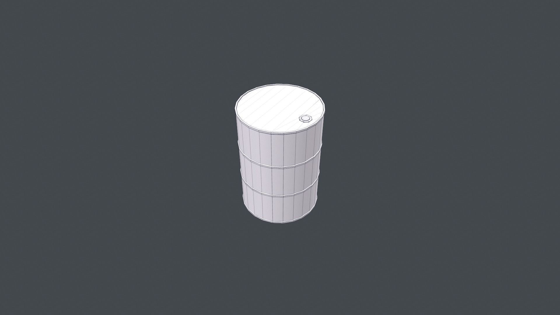 Rusty Barrel Style 1 Low-poly 3D model_6