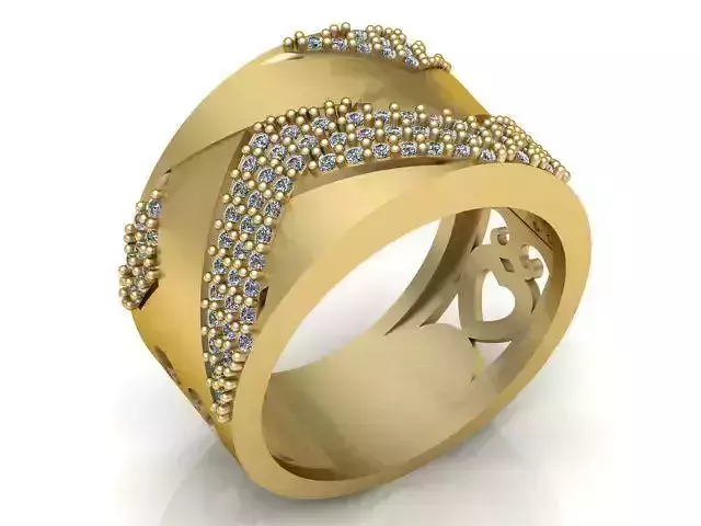 Diamond Ring Jewellery for Women 3D print model