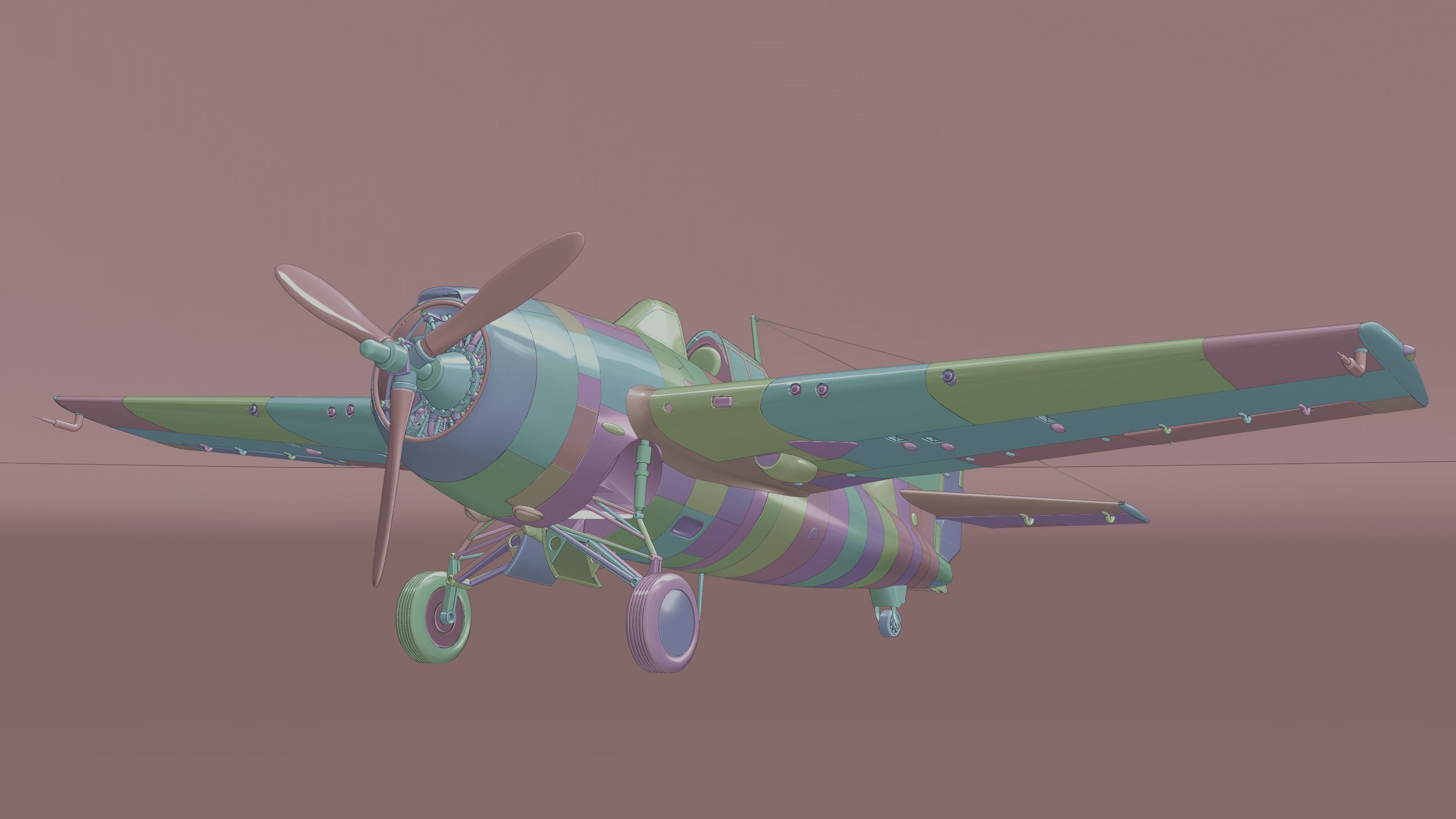 F4F Wildcat Fighter 1940-1945 3D model_10