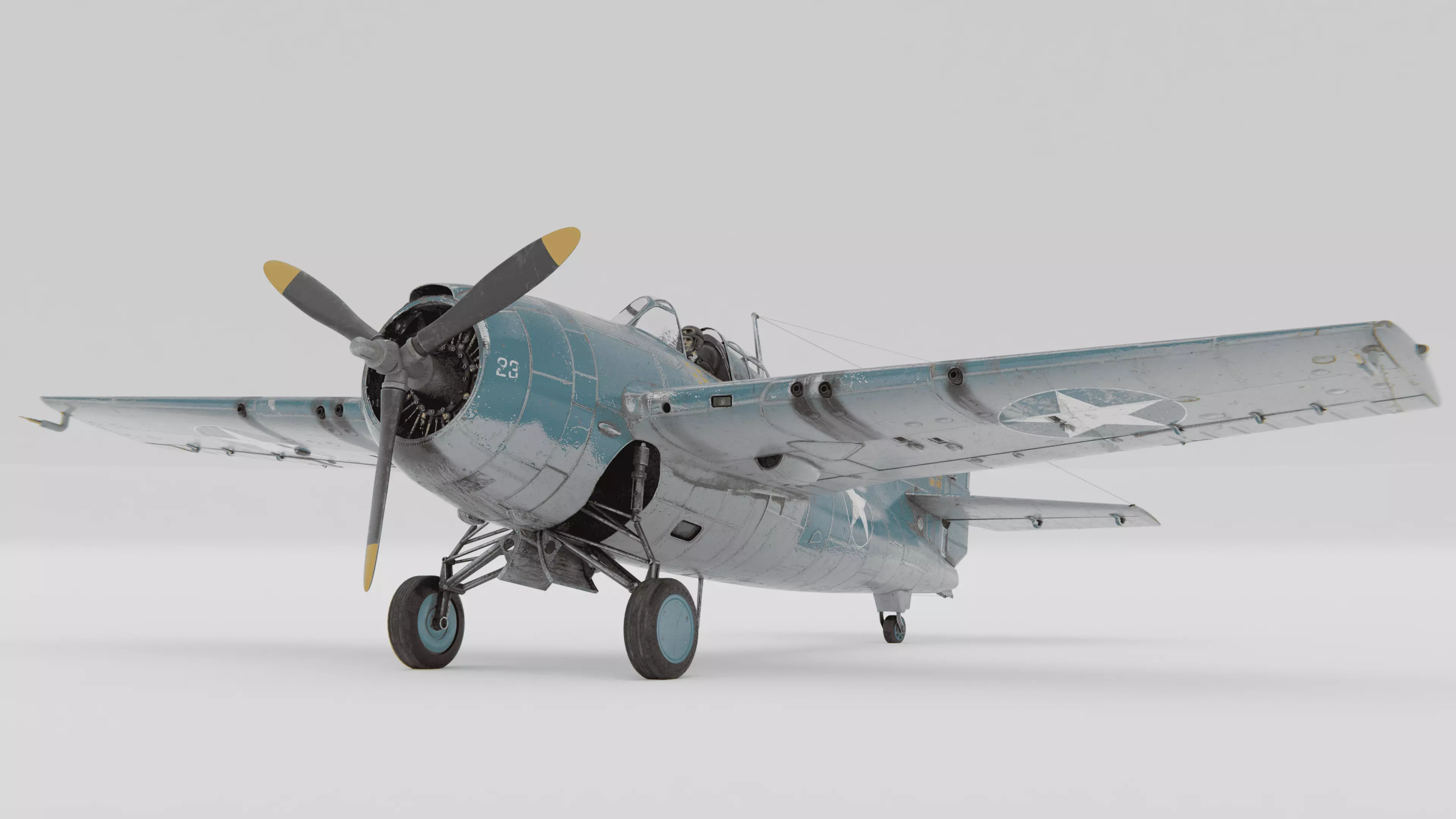 F4F Wildcat Fighter 1940-1945 3D model_0