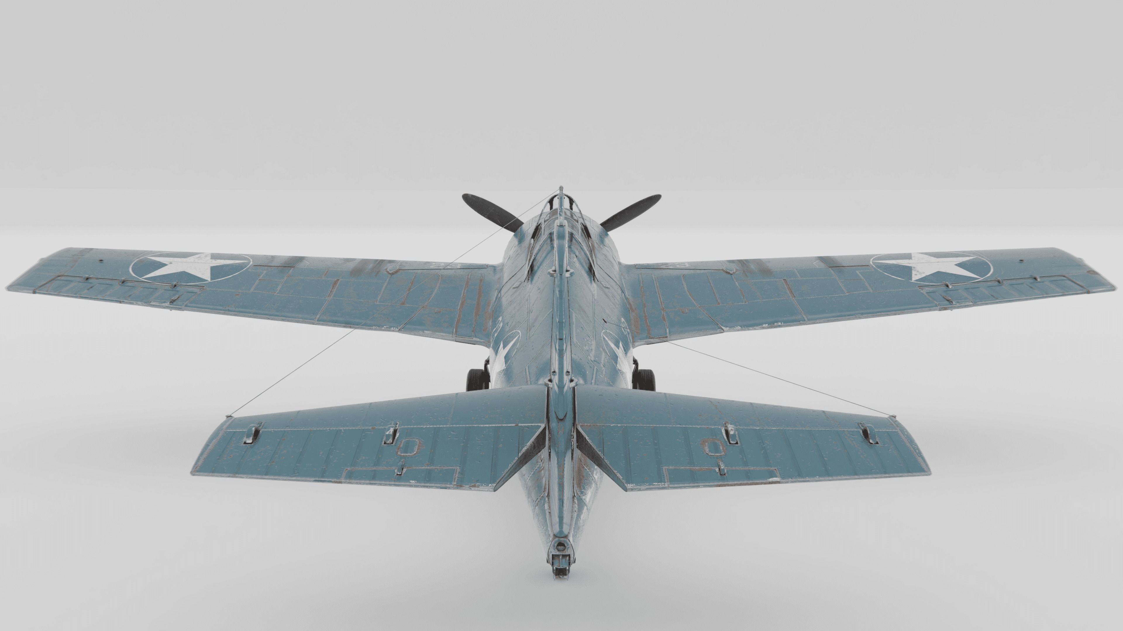 F4F Wildcat Fighter 1940-1945 3D model_5