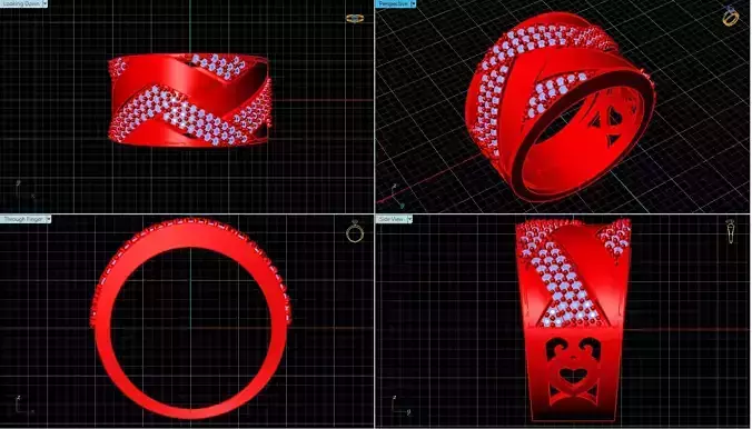 Diamond Ring Jewellery for Women 3D print model
