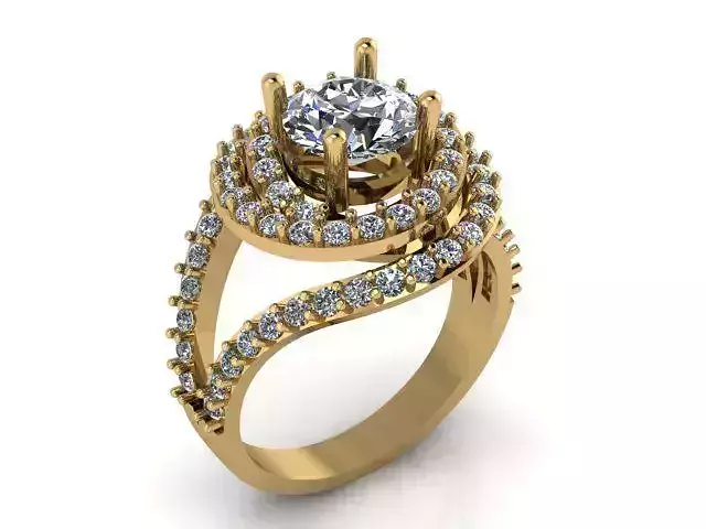 Diamond Ring Jewellery for Women 3D print model
