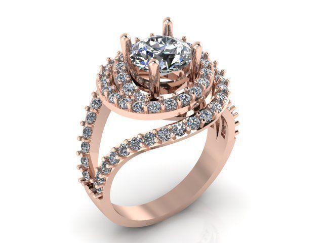 Diamond Ring Jewellery for Women 3D print model 3D print model_3