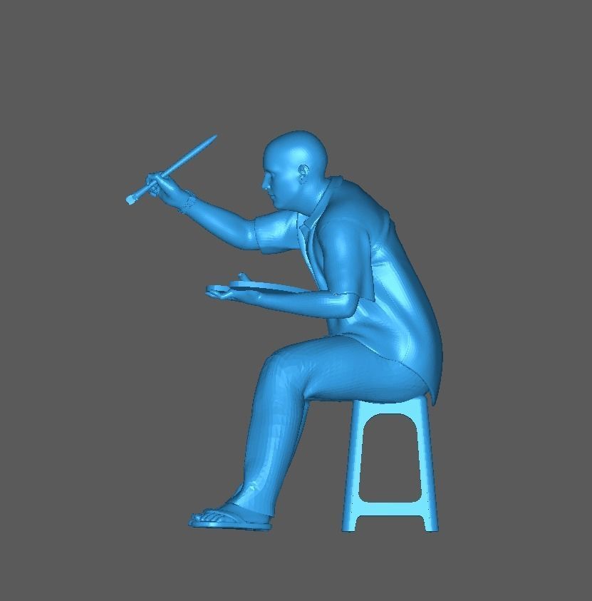 Figure Hardian Painting 1-64 Scale 3D print model_6