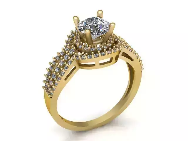 Diamond Ring Jewellery for Women 3D print model