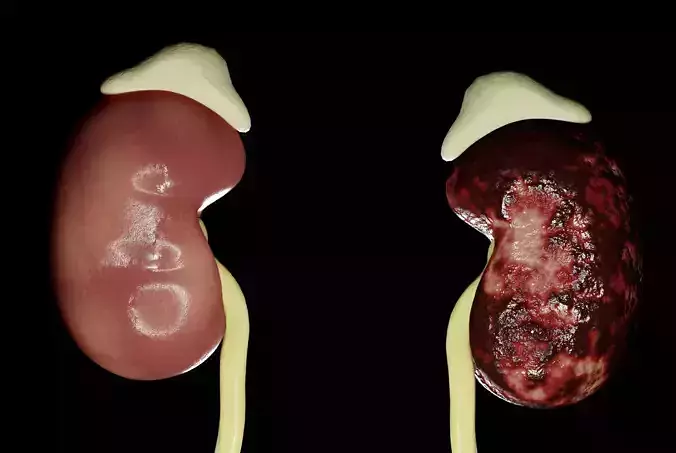 Human Kidney and Urinary System 3D model RENAL CANCER TUMOR 3D model