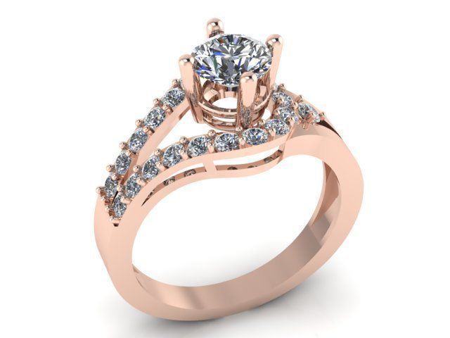 Diamond Ring Jewellery for Women 3D print model 3D print model_3