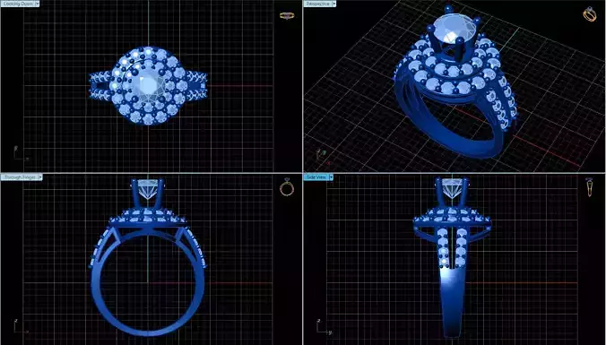 Diamond Ring Jewellery for Women 3D print model