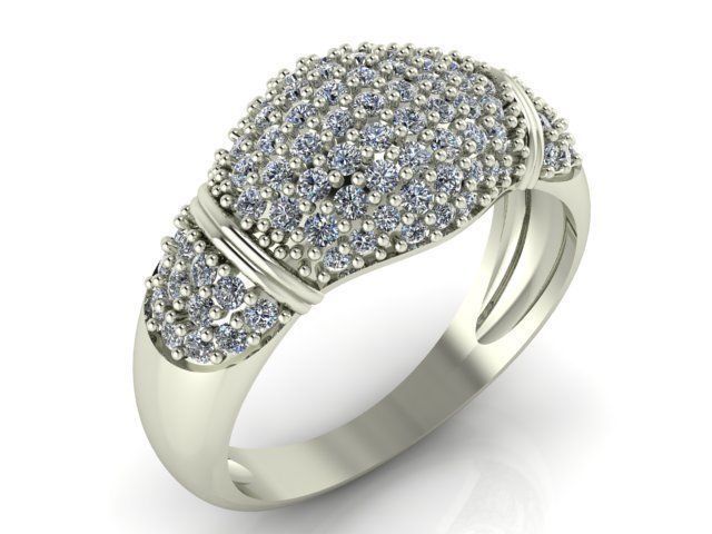Diamond Ring Jewellery for Women 3D print model 3D print model_2