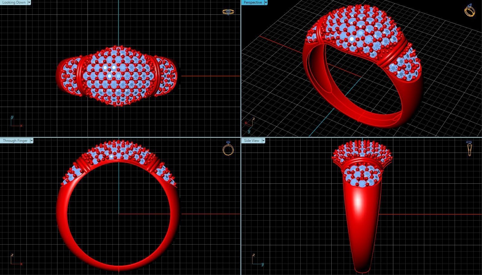 Diamond Ring Jewellery for Women 3D print model 3D print model_1