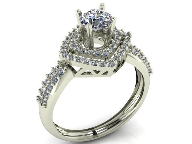 Diamond Ring Jewellery for Women 3D print model 3D print model_2