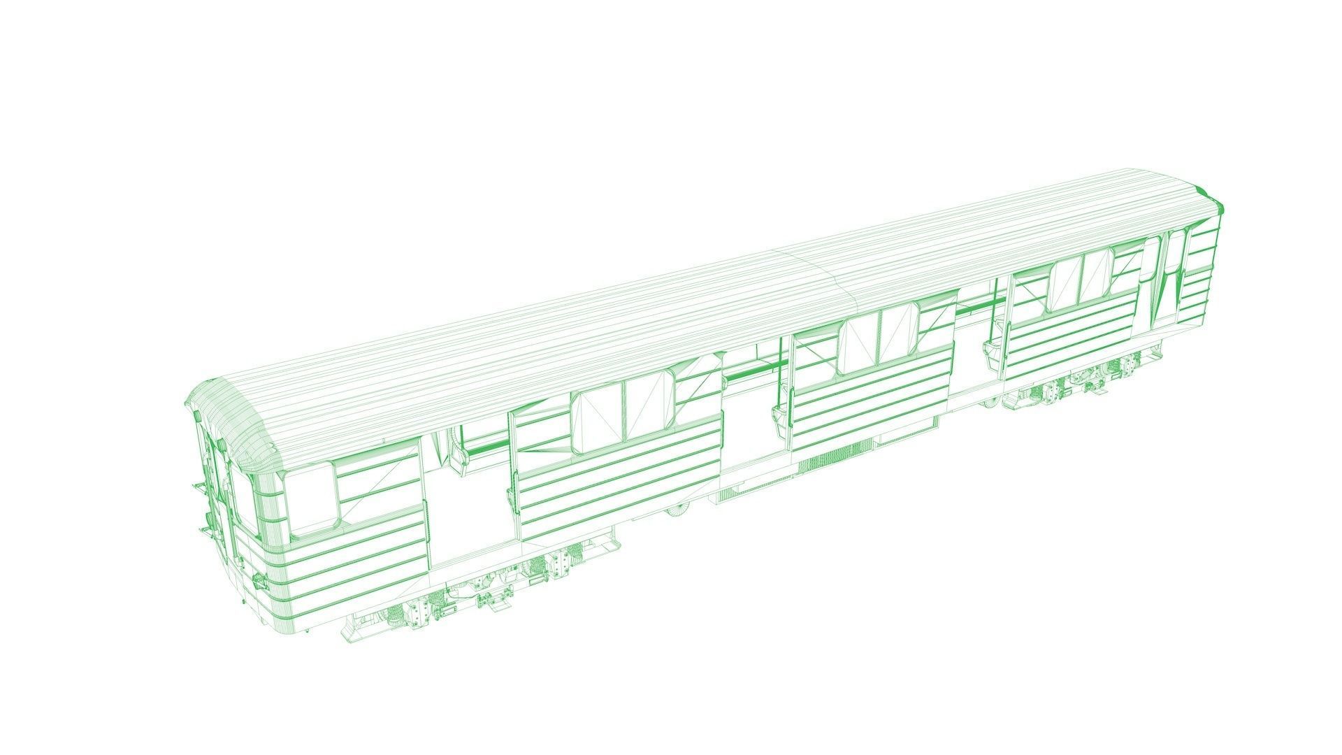 Subway car and Tunnel  3D model_19