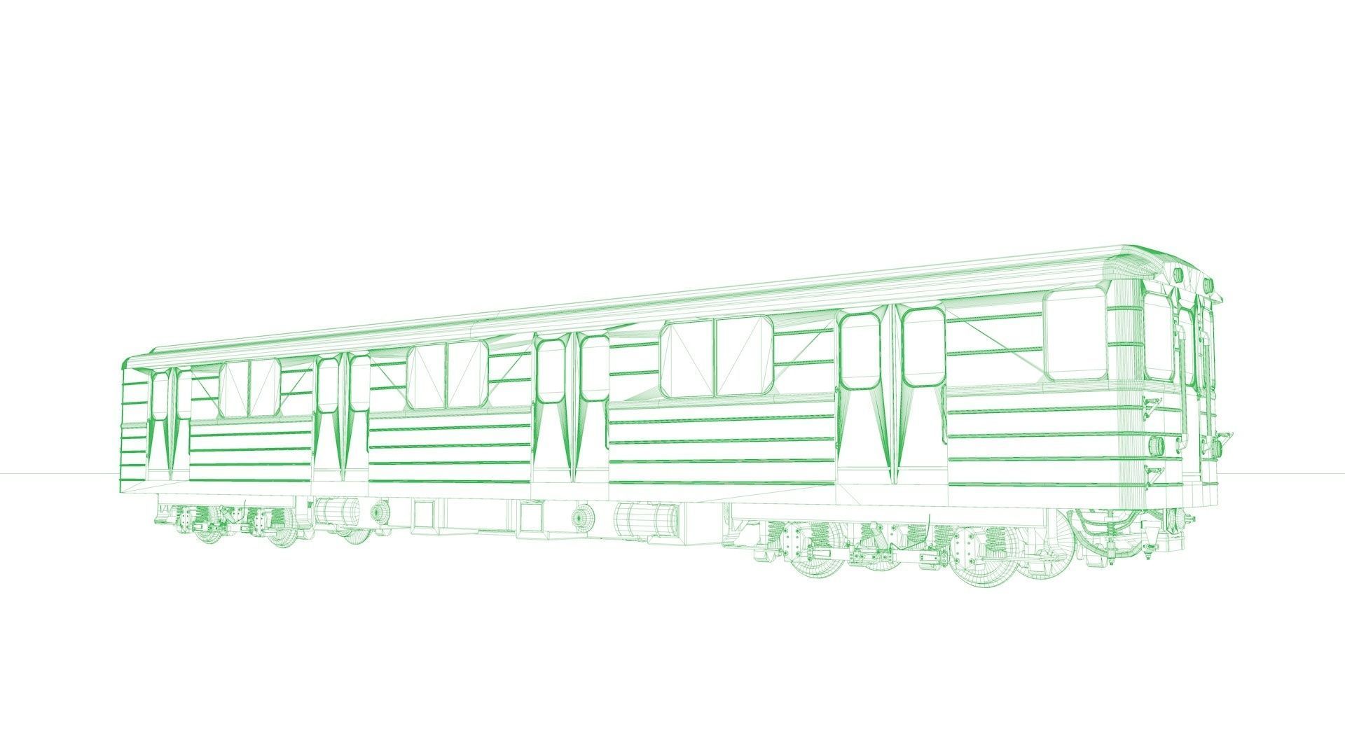 Subway car and Tunnel  3D model_21