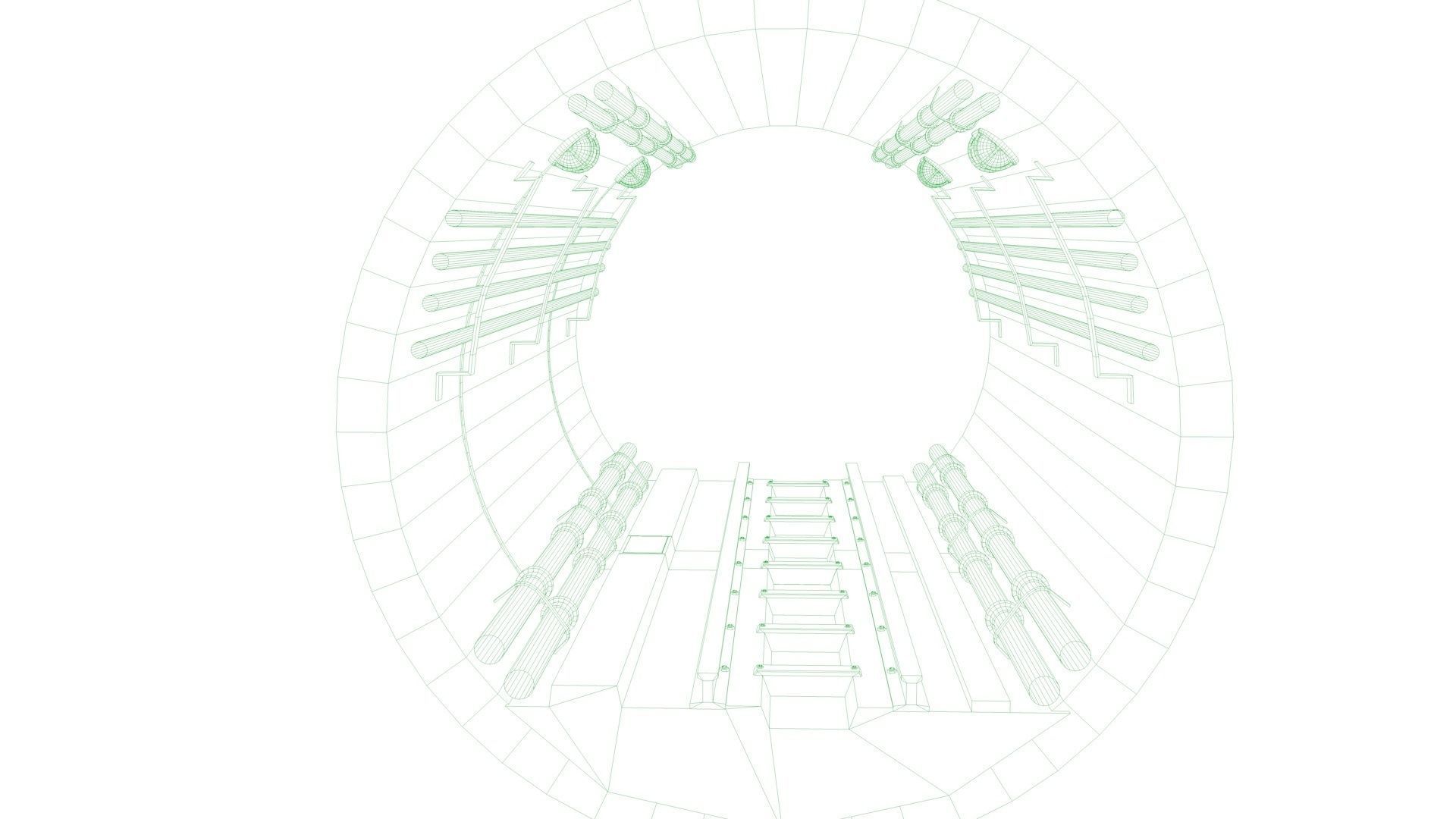 Subway car and Tunnel  3D model_20