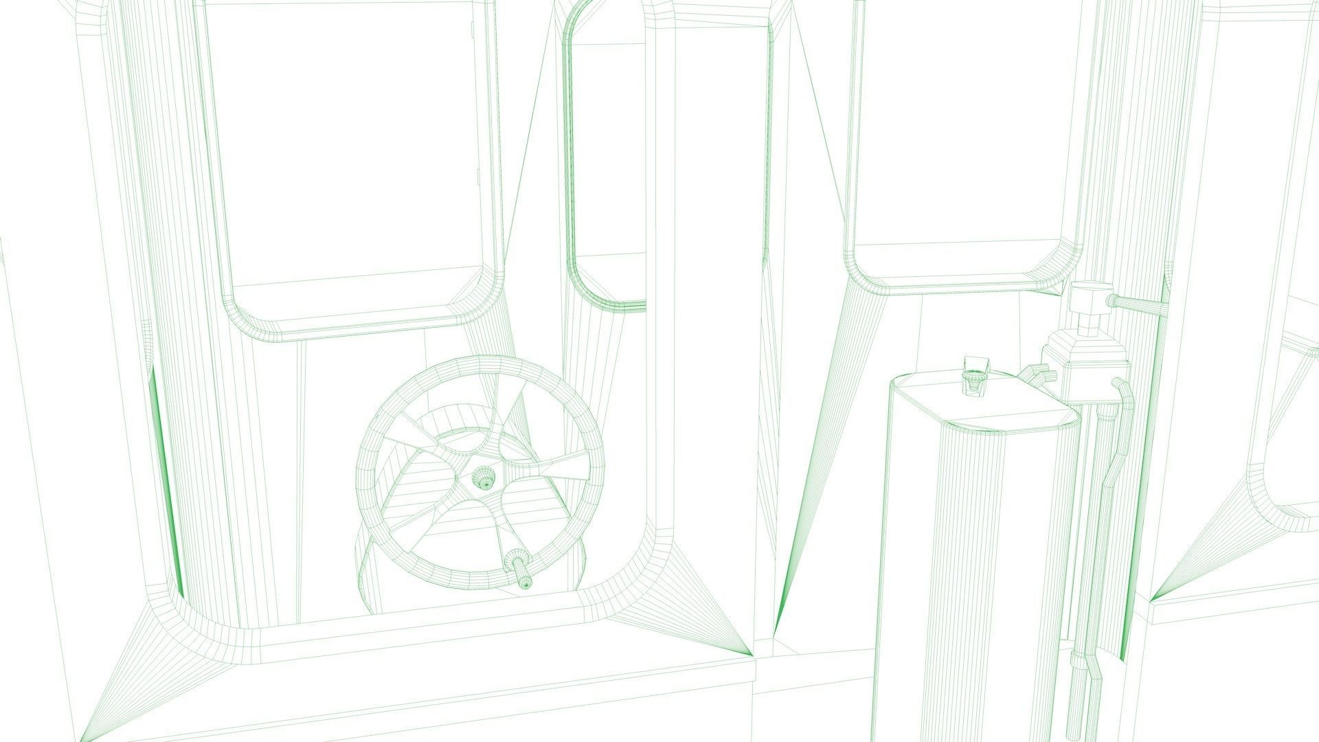 Subway car and Tunnel  3D model_25