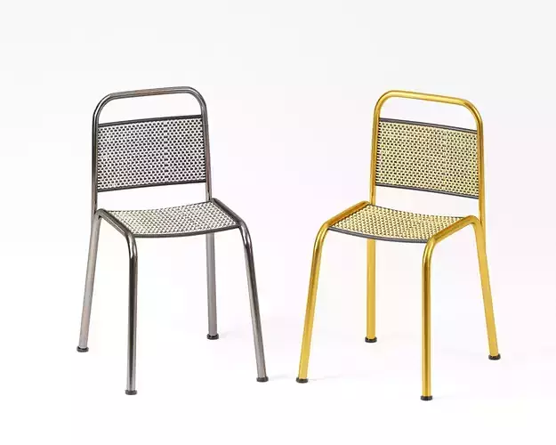 rawhide seating gold chair 3D model