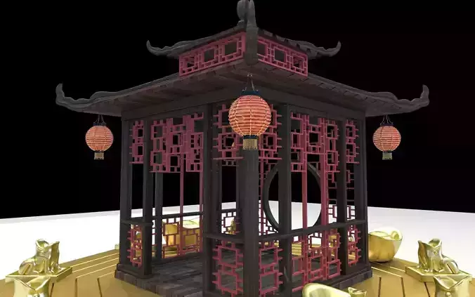 Chinese  pavilion 3D model