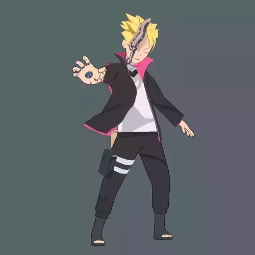 Uzumaki Boruto 3d model Low-poly 3D model