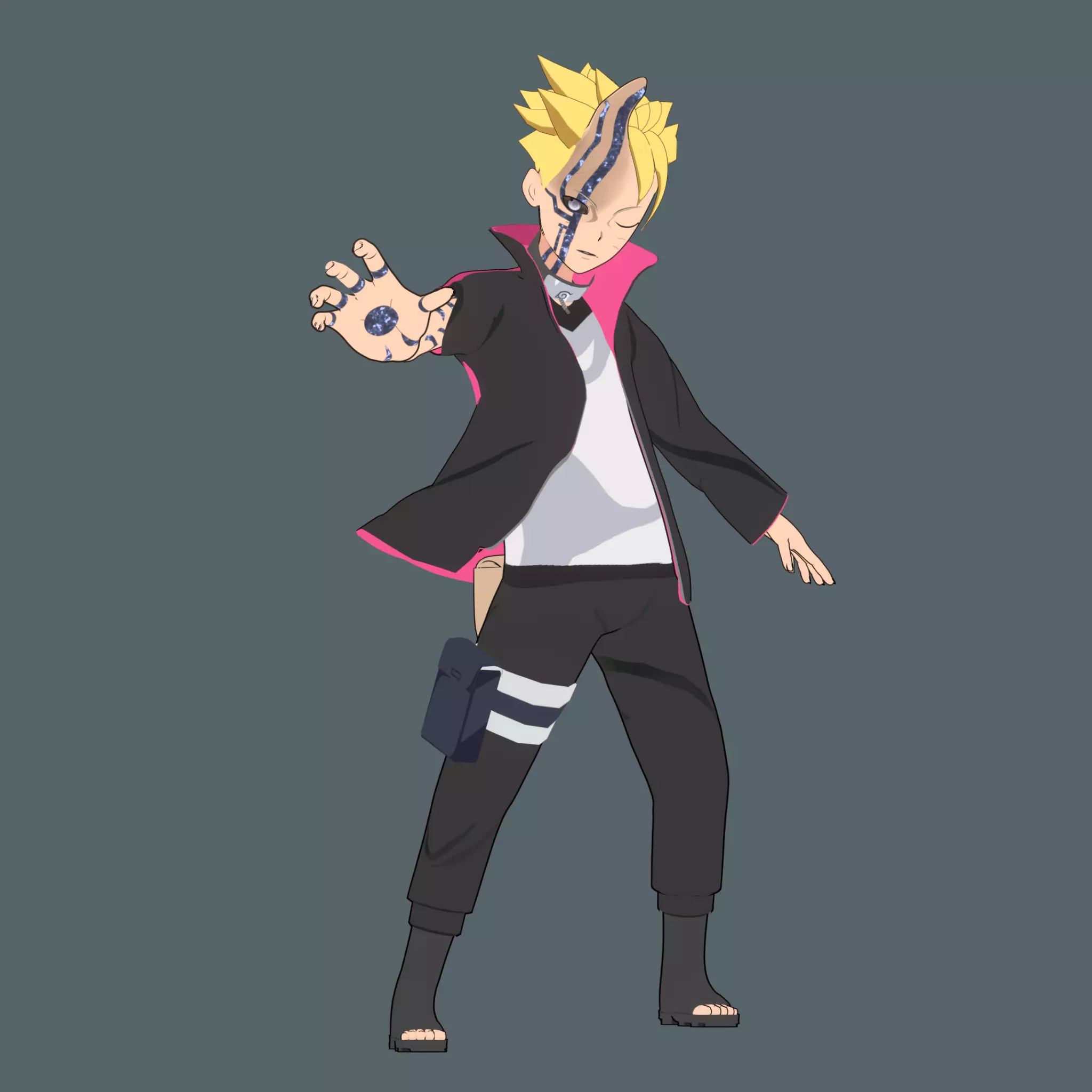 Uzumaki Boruto 3d model Low-poly 3D model_0