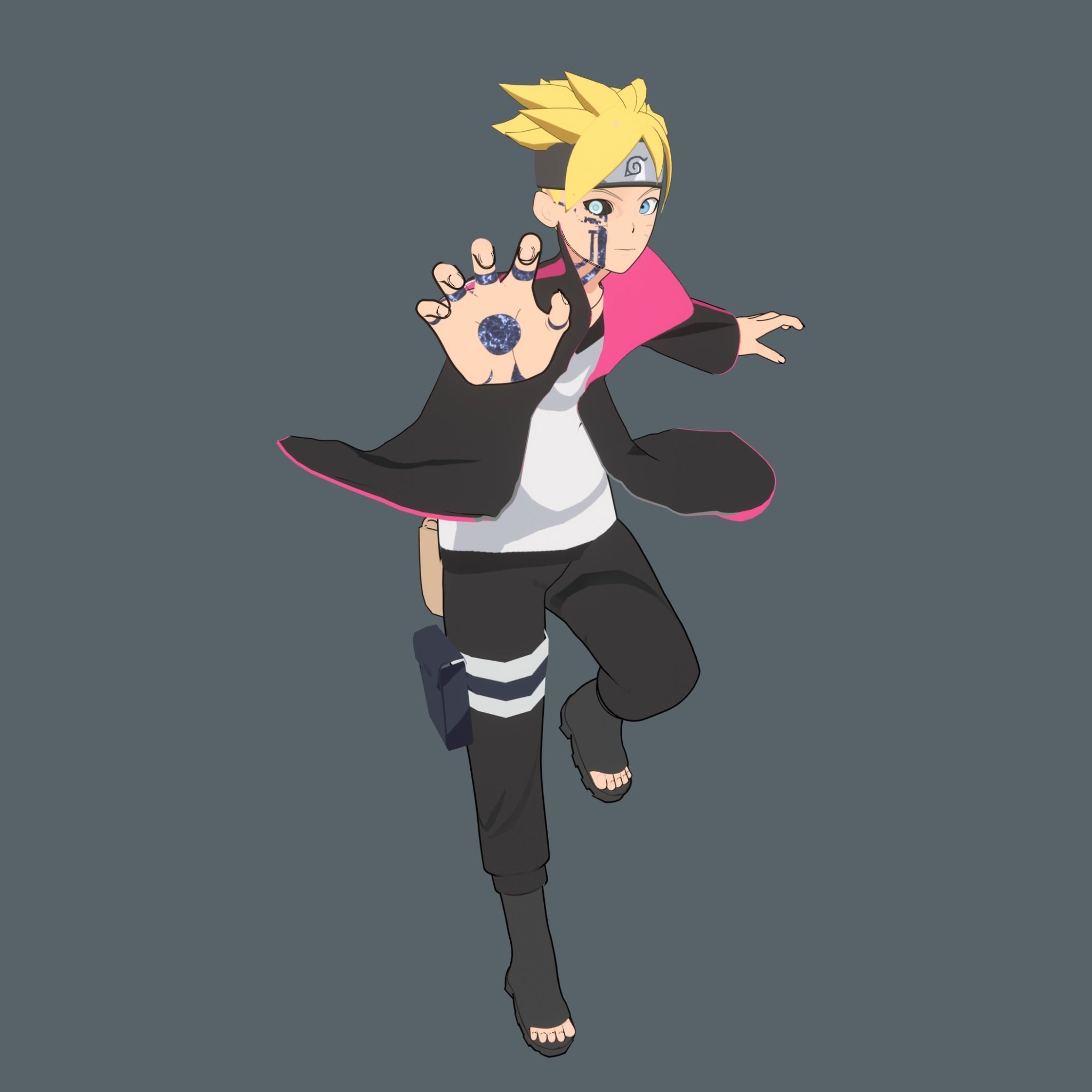 Uzumaki Boruto 3d model Low-poly 3D model_1