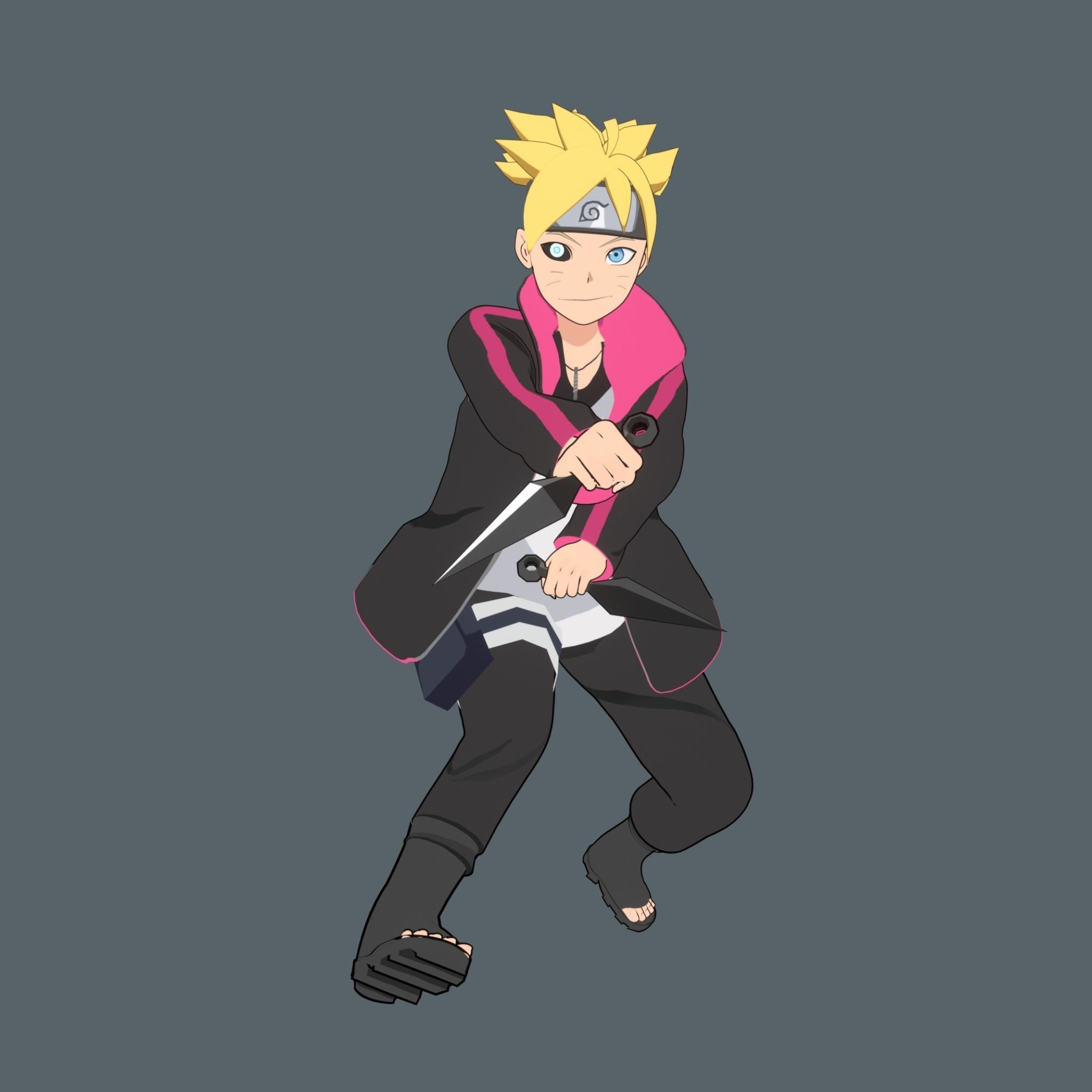 Uzumaki Boruto 3d model Low-poly 3D model_3