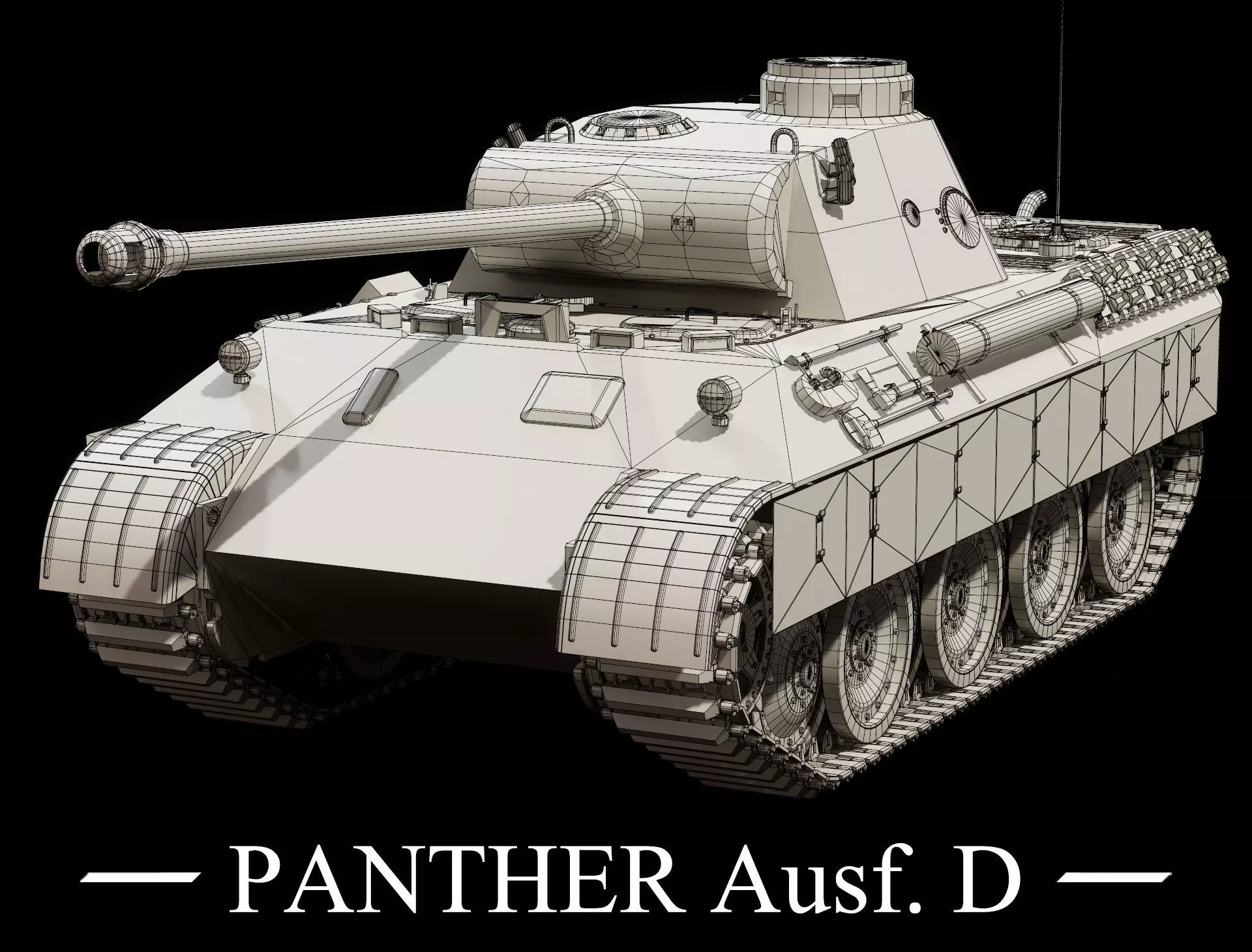Panther Ausf D - Base Mesh 3D model_0