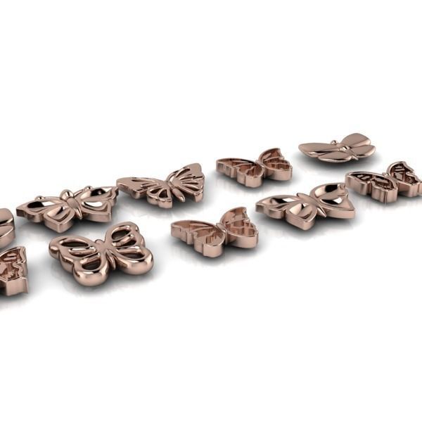 Collection of Various Butterfly jewelry findings 3D print model_8