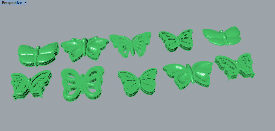 Collection of Various Butterfly jewelry findings 3D print model_17