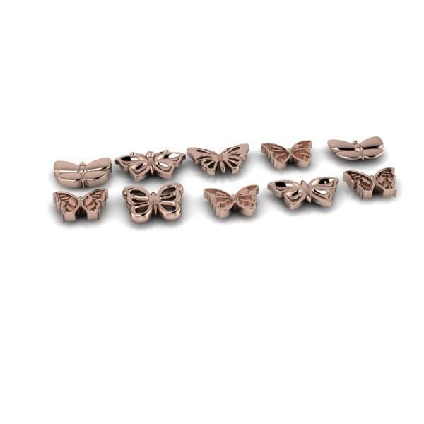 Collection of Various Butterfly jewelry findings 3D print model_10