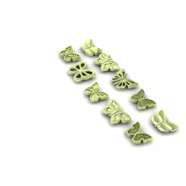Collection of Various Butterfly jewelry findings 3D print model_0