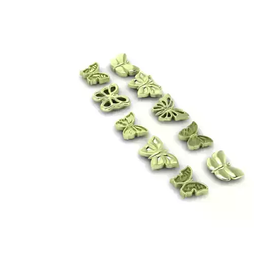 Collection of Various Butterfly jewelry findings 3D print model