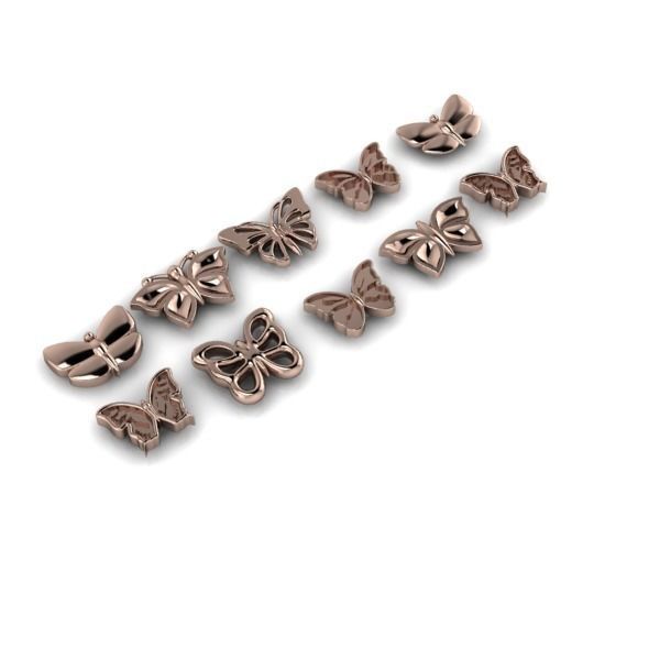 Collection of Various Butterfly jewelry findings 3D print model_9