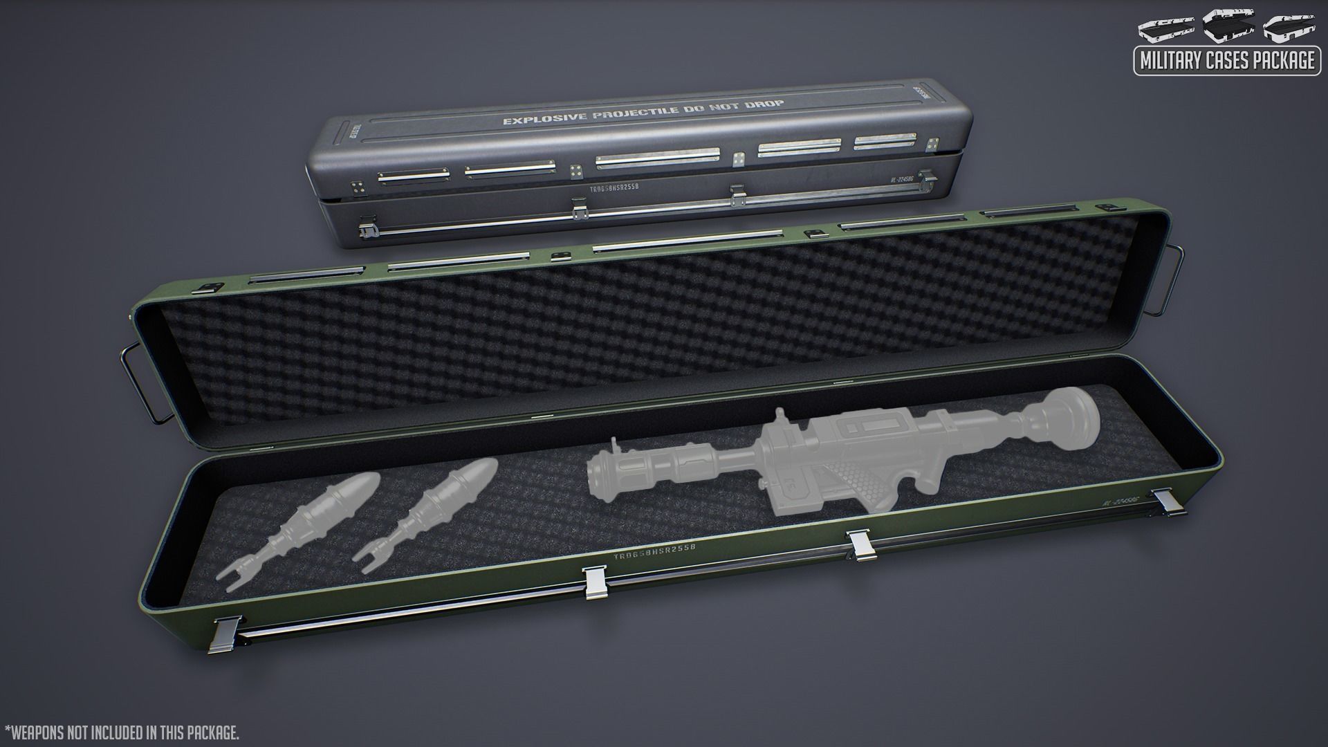 Military Cases Package Low-poly 3D model_13