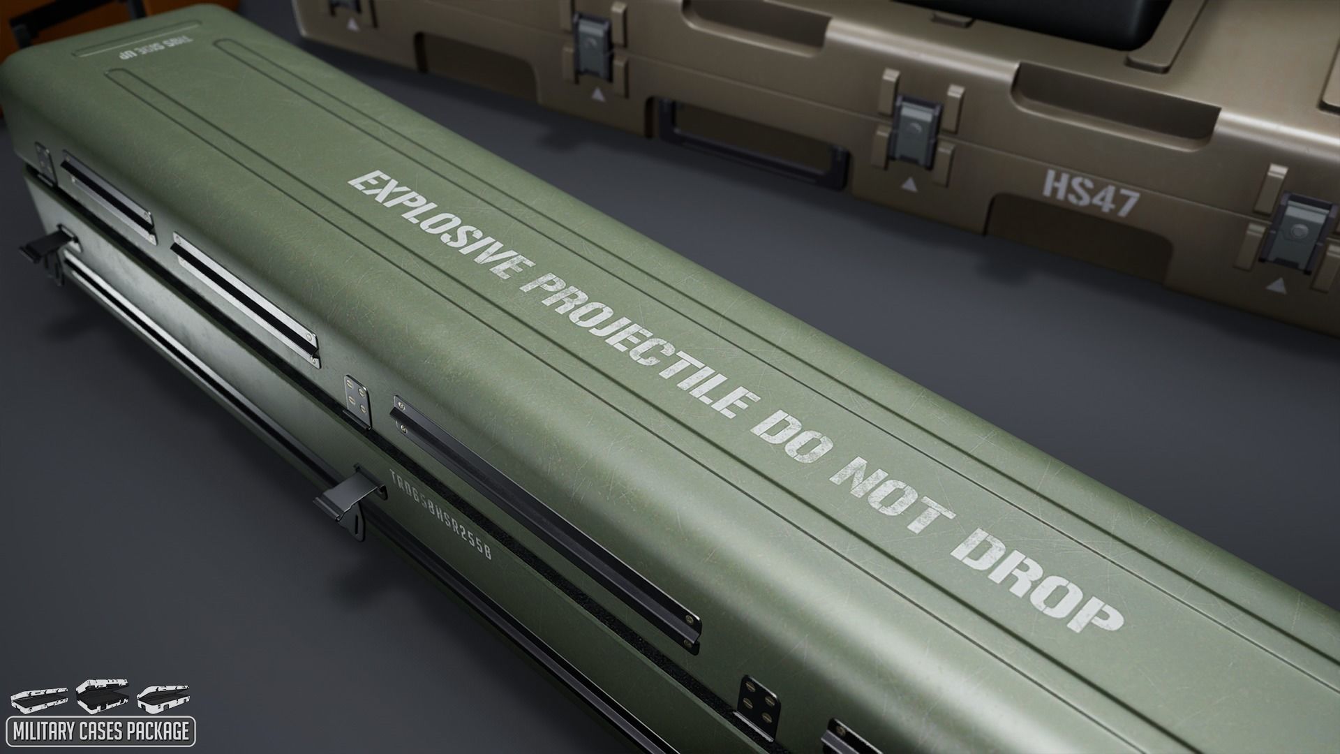 Military Cases Package Low-poly 3D model_6