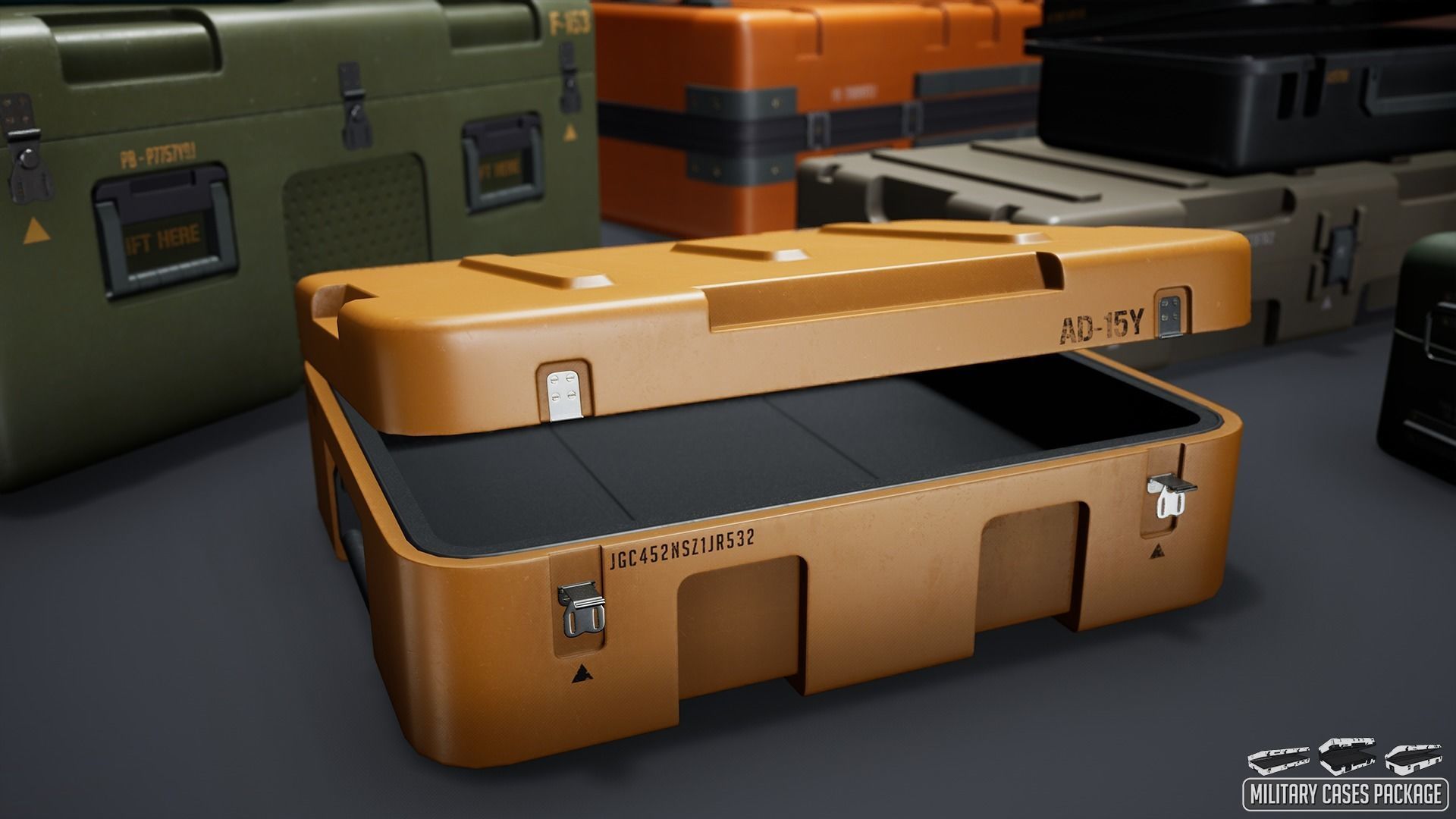Military Cases Package Low-poly 3D model_4